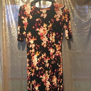 Black and multi colored dress